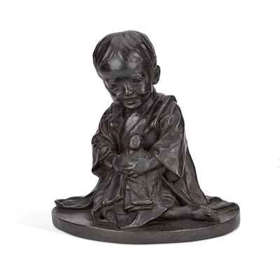 Lot 518 - A JAPANESE BRONZE OKIMONO