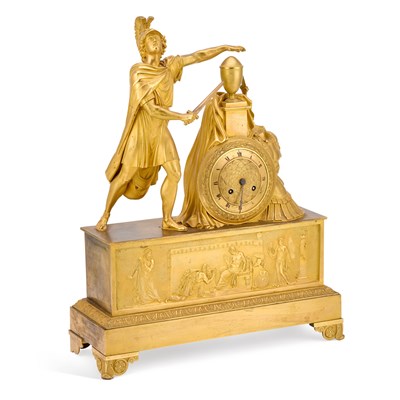 Lot 978 - A FRENCH EMPIRE CLOCK