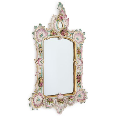 Lot 1084 - A RUDOLSTADT VOLKSTEDT PORCELAIN MIRROR