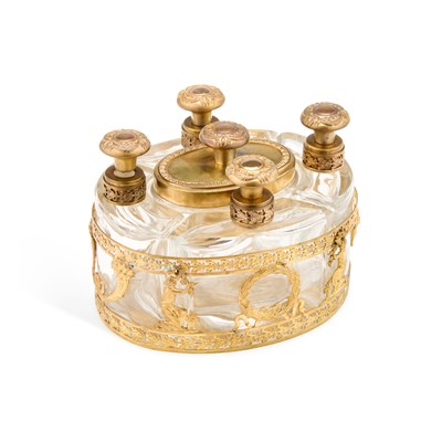 Lot 798 - A FRENCH NAPOLEON III SCENT BOTTLE SET