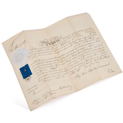 Lot 25 - A QUEEN VICTORIA MILITARY COMMISSION DOCUMENT