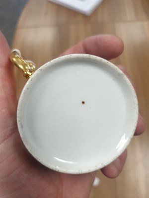 Lot 82 - A PARIS PORCELAIN COFFEE CAN AND SAUCER