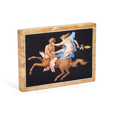Lot 801 - AN ITALIAN PIETRA DURA PANEL