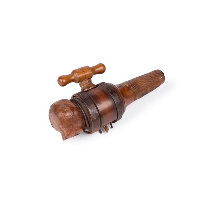 Lot 1088 - A LARGE 19TH CENTURY TREEN TAP OR FUNNEL