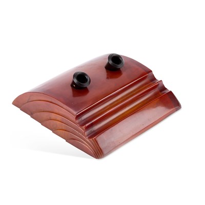 Lot 821 - A BROWN CAVERCRAFT ART DECO PEN HOLDER