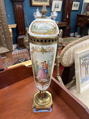 Lot 105 - A PAIR OF SÈVRES STYLE PORCELAIN VASES