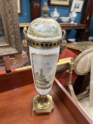 Lot 105 - A PAIR OF SÈVRES STYLE PORCELAIN VASES