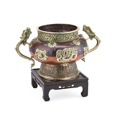 Lot 561 - A CHINESE BRASS CENSER