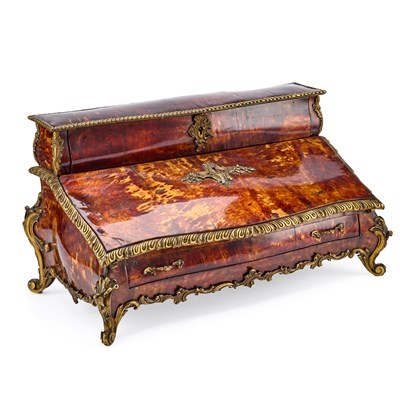 Lot 1091 - A LARGE FRENCH ORMOLU MOUNTED WRITING BOX