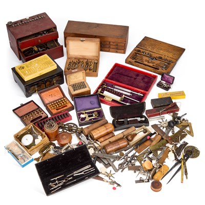 Lot 583 - A LARGE COLLECTION OF VINTAGE WATCHMAKERS TOOLS