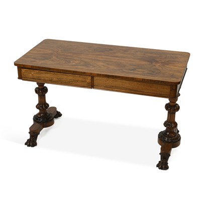 Lot 1109 - A WILLIAM IV ROSEWOOD LIBRARY TABLE