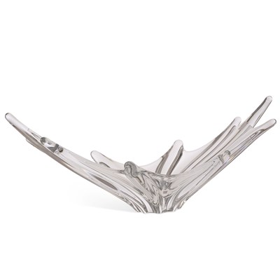 Lot 29 - A 20TH CENTURY BACCARAT GLASS 'SPLASH' DISH