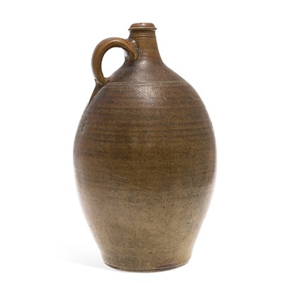 Lot 102 - A LARGE GERMAN STONEWARE FLAGON