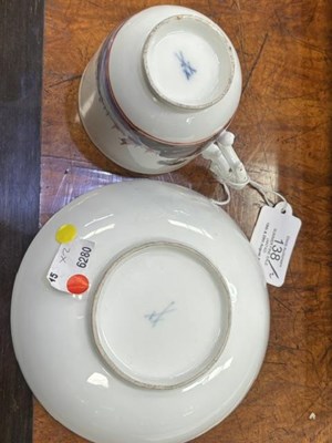 Lot 138 - A MEISSEN PORCELAIN CUP AND SAUCER