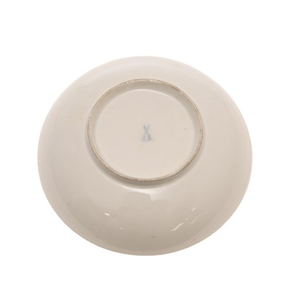 Lot 89 - TWO MEISSEN PORCELAIN SAUCERS