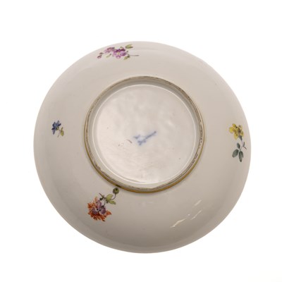 Lot 89 - TWO MEISSEN PORCELAIN SAUCERS