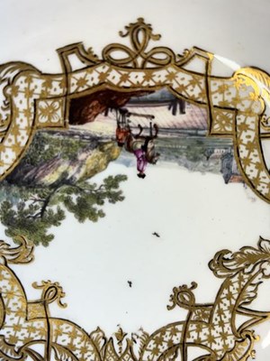 Lot 89 - TWO MEISSEN PORCELAIN SAUCERS