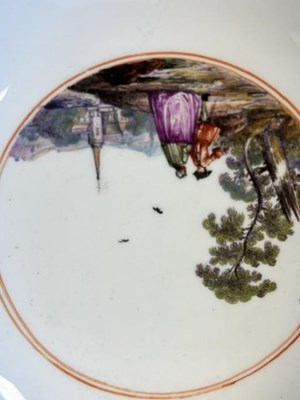 Lot 89 - TWO MEISSEN PORCELAIN SAUCERS