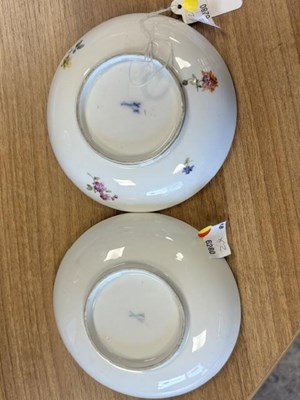 Lot 89 - TWO MEISSEN PORCELAIN SAUCERS