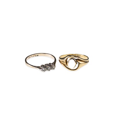 Lot 755 - TWO GEM-SET RINGS