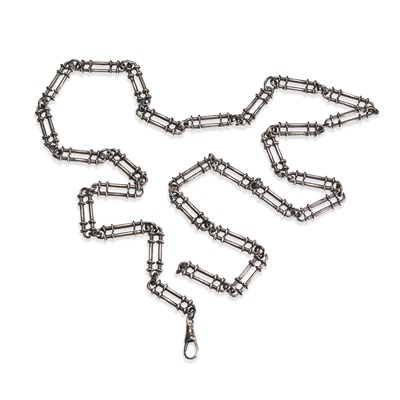 Lot 752 - A LATE VICTORIAN FANCY LINK ALBERT CHAIN NECKLACE