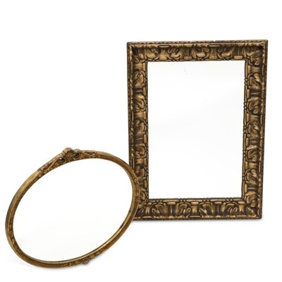 Lot 1139 - TWO GILT-COMPOSITION WALL MIRRORS