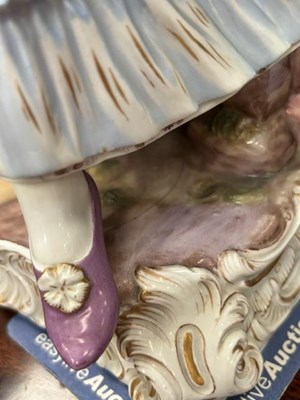 Lot 112 - A FINE PAIR OF MEISSEN FIGURES