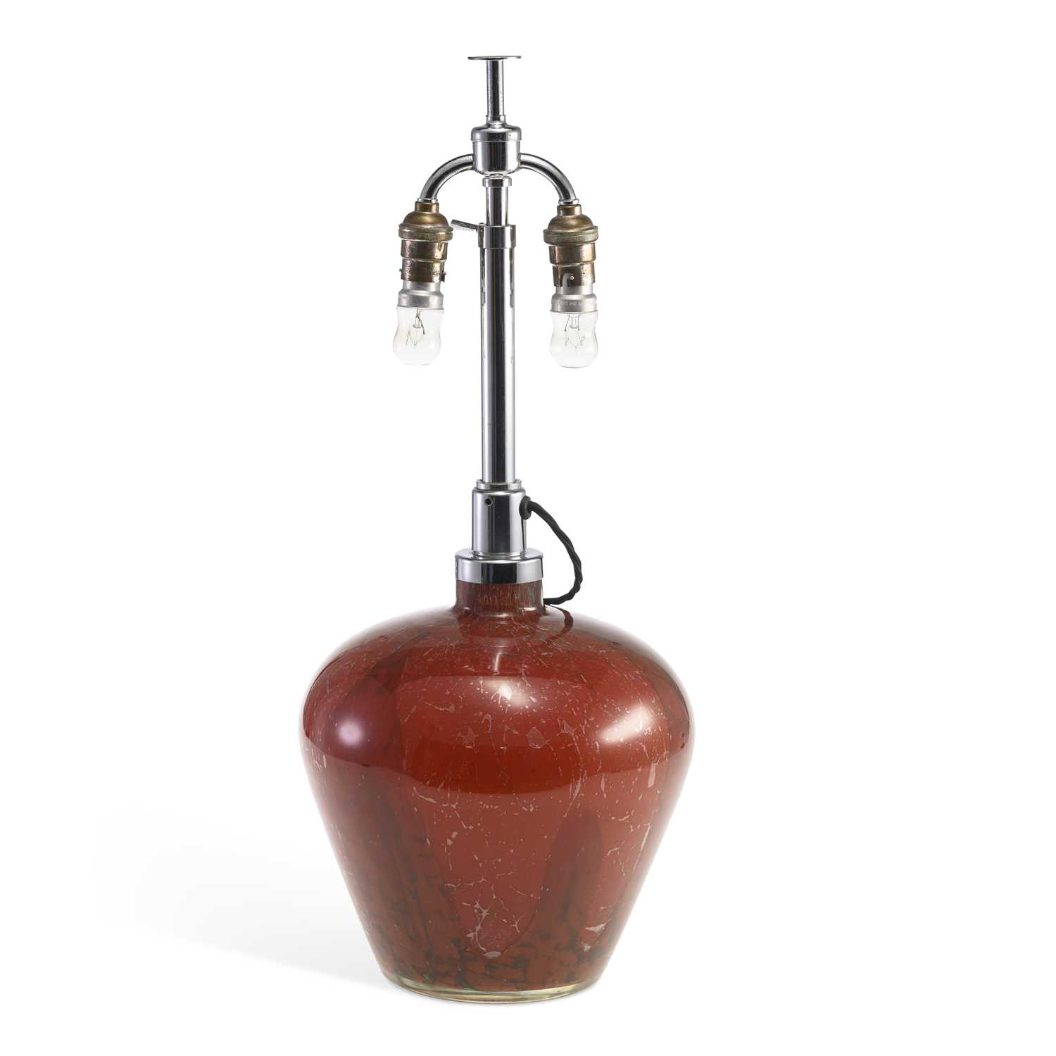 Lot 58 - A WMF IKORA GLASS TABLE LAMP