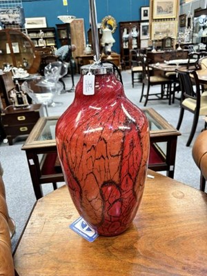 Lot 57 - A LARGE WMF IKORA GLASS TABLE LAMP