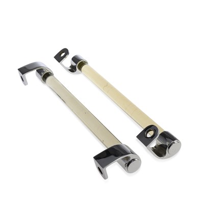 Lot 175 - A PAIR OF LARGE ART DECO STYLE DOOR PULLS