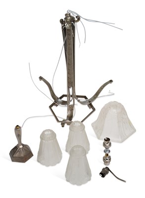 Lot 819 - A FRENCH ART DECO CEILING LIGHT