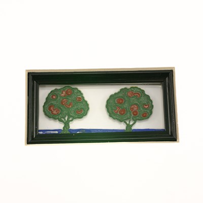 Lot 53 - A SET OF SEVEN FRENCH ENAMELLED ART NOUVEAU GLASS PANELS BY DELVAUX