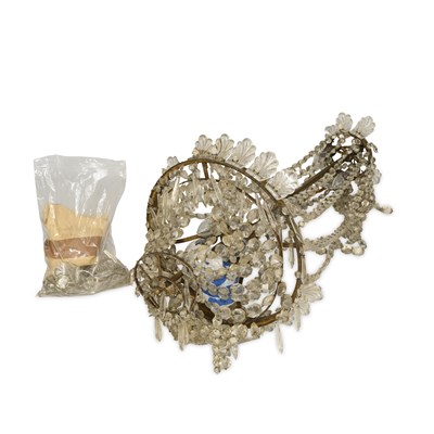 Lot 1019 - AN EARLY 20TH CENTURY LUSTRE-DROP CHANDELIER