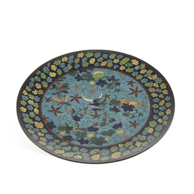 Lot 543 - A JAPANESE CLOISONNÉ PLAQUE