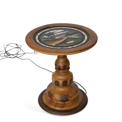 Lot 1075 - A 20TH CENTURY ILLUMINATED OCCASIONAL TABLE