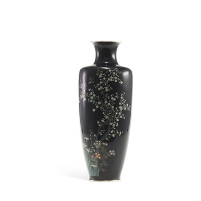 Lot 545 - A JAPANESE CLOISONNÉ VASE