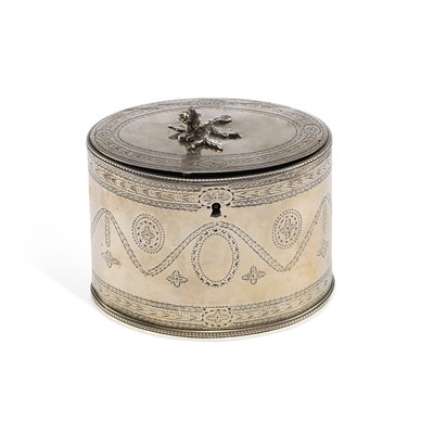 Lot 427 - A GEORGE IV SILVER TEA CADDY
