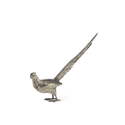 Lot 275 - AN ELIZABETH II NOVELTY SILVER PHEASANT PEPPER POT