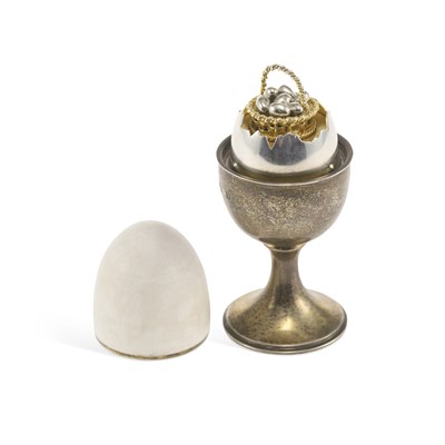 Lot 280 - AN ELIZABETH II PARCEL-GILT SILVER LIMITED EDITION SURPRISE EGG