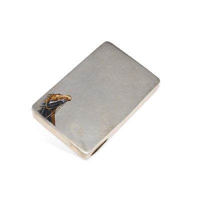 Lot 248 - A CONTINENTAL SILVER AND ENAMEL BOX
