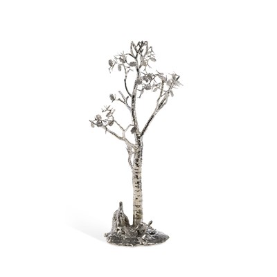 Lot 294 - PATRICK MAVROS A SILVER FEVER TREE SCULPTURE