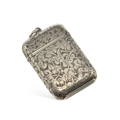 Lot 386 - A LATE VICTORIAN SILVER VESTA CASE