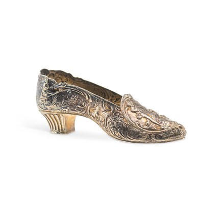 Lot 250 - A GERMAN SILVER MODEL OF A SHOE