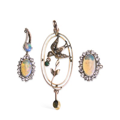Lot 741 - TWO GEM-SET PENDANTS