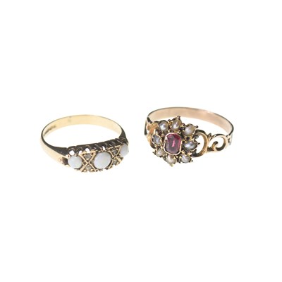 Lot 596 - TWO GEM-SET RINGS