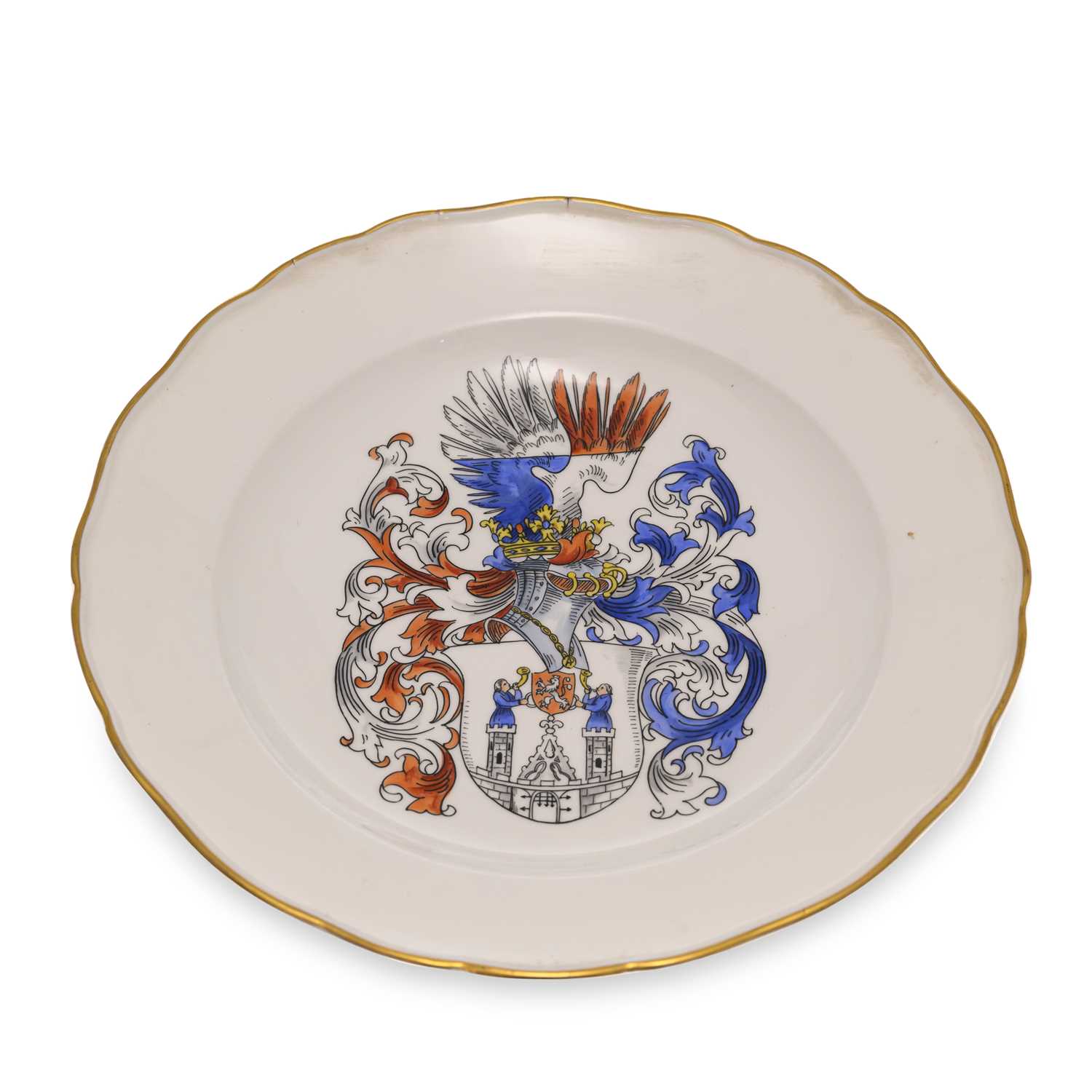 Lot 83 - A MEISSEN PORCELAIN ARMORIAL DISH