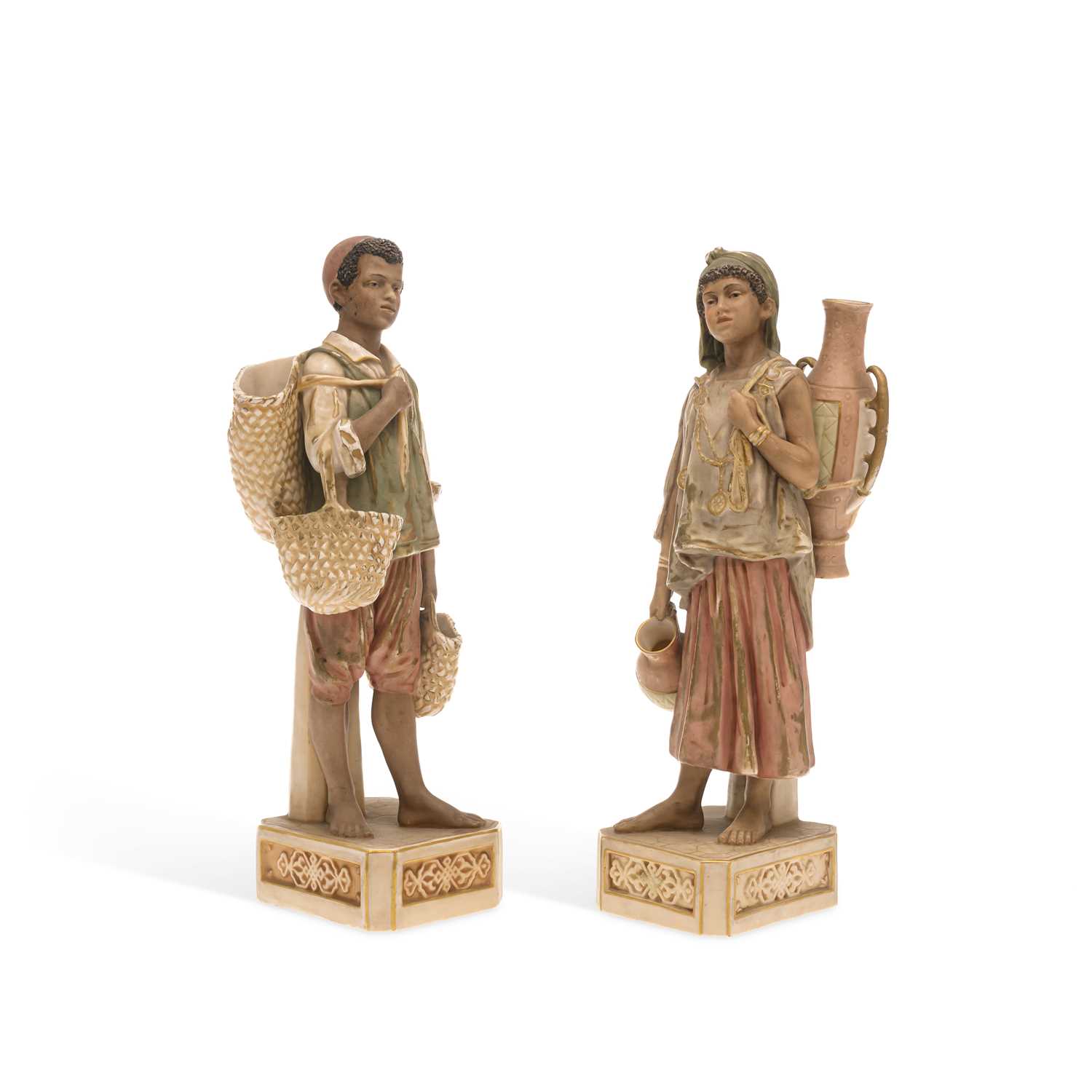 Lot 136 - A PAIR OF ROYAL DUX FIGURES