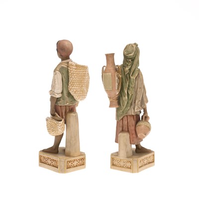 Lot 136 - A PAIR OF ROYAL DUX FIGURES