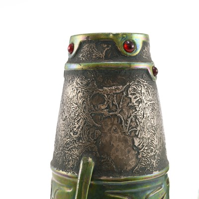 Lot 97 - TWO AUSTRIAN HELIOSINE STYLE VASES