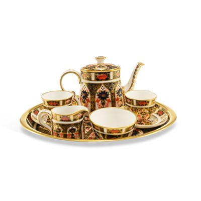 Lot 146 - A MINIATURE ROYAL CROWN DERBY TEA SERVICE